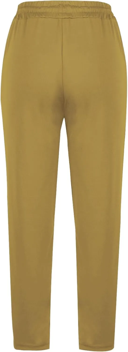 Ladies Track Gym Yoga Trousers Pants for Women High Cut Straight Leg Basic Long Leg Winter Fall 2024