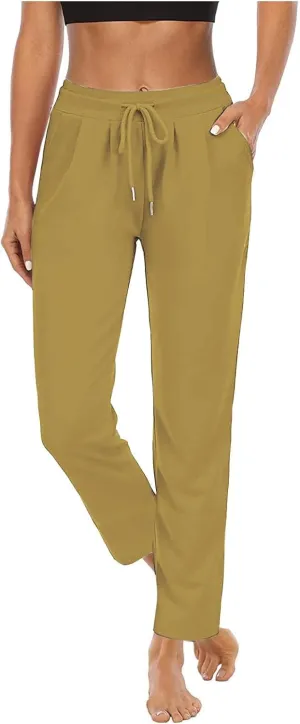 Ladies Track Gym Yoga Trousers Pants for Women High Cut Straight Leg Basic Long Leg Winter Fall 2024
