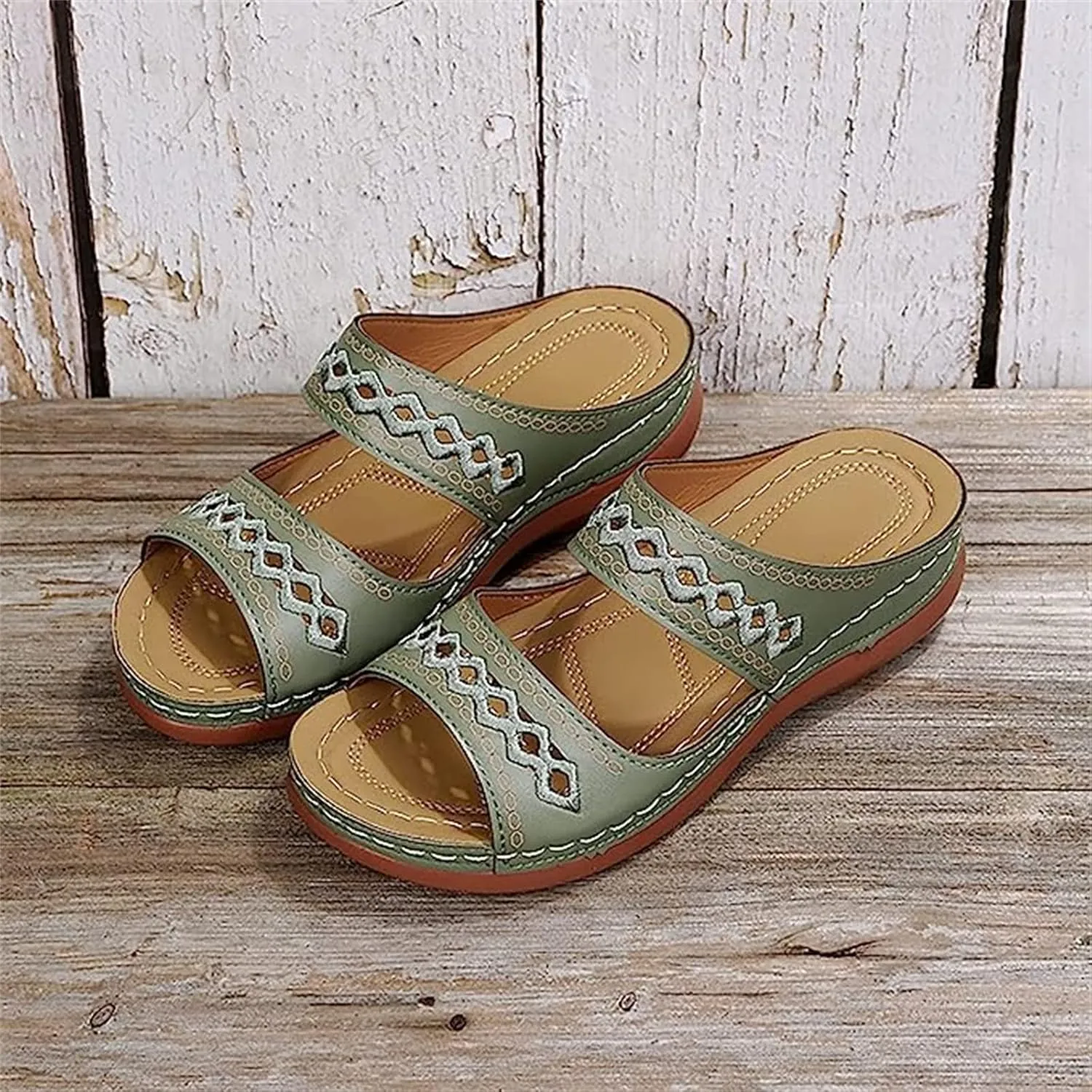 Ladmiple Sandals Women Dressy Summer Flat Cute Casual Beach Shoes Comfortable Orthopedic Slippers Orthotic Flip Flops Slides