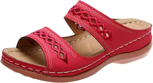 Ladmiple Sandals Women Dressy Summer Flat Cute Casual Beach Shoes Orthotic Slides Comfortable Walking Orthopedic Flip Flops