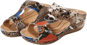 Ladmiple Womens Sandals Comfortable Dressy Wedge Heel Walking Summer Orthotic Flip Flop Orthopedic Slippers with Arch Support