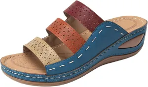 Ladmiple Womens Sandals Comfortable Walking Dressy Flip Flops Orthopedic Slippers Summer Orthotic Slides with Arch Support