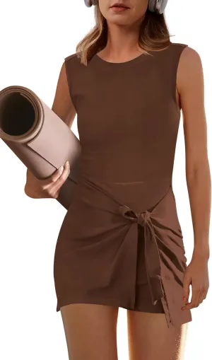 LAMISSCHE Womens Romper Dress with Back Pocket Athletic Short One Piece Jumpsuits Casual Summer Outfits