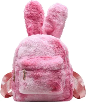 Lanpet Cute Bunny Backpacks for Women Rabbit Ears Backpack Fluffy Shoulder Bag Satchel