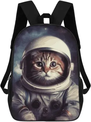 Laptop Backpack for Men Women Daypack Animal Cat Astronaut Computer Bag Travel Backpacks Laptop Bag
