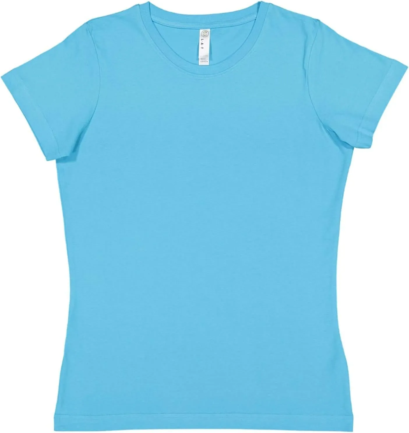 LAT Women 100% Cotton Jersey Crew Neck Short Sleeve Tee (3516)