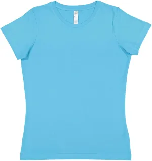 LAT Women 100% Cotton Jersey Crew Neck Short Sleeve Tee (3516)