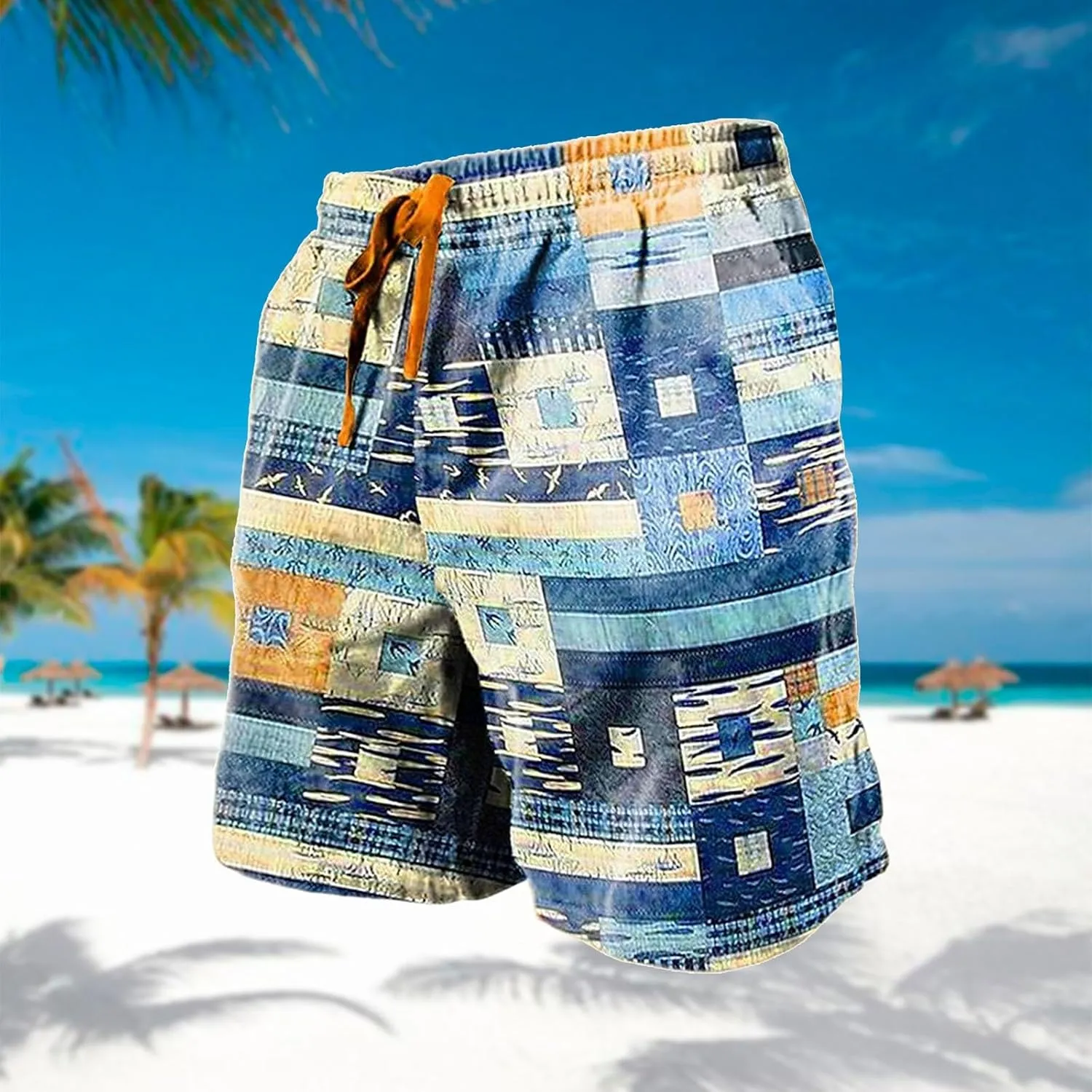 LCMTWX Shorts for Men Casual Summer 3D Coconut Tree Printed Beach Trendy Shorts Shorts for Men Casual Black Mens Active