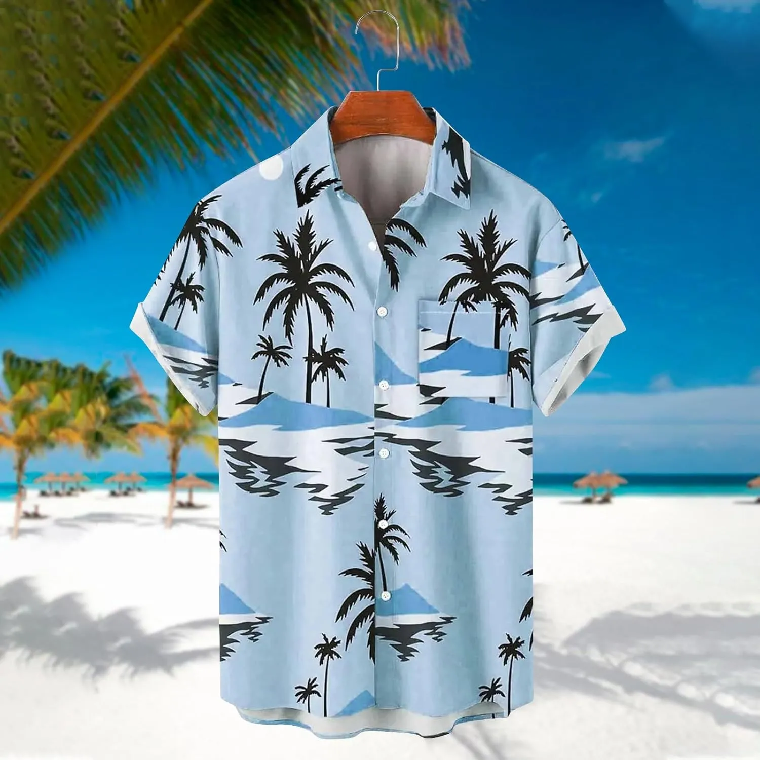 LCMTWX T Shirts for Man Long Sleeve Casual Button Down Beach Flower Shirt and Long Suits Mens Trunks Beach Button Down Mens