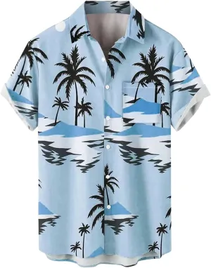 LCMTWX T Shirts for Man Long Sleeve Casual Button Down Beach Flower Shirt and Long Suits Mens Trunks Beach Button Down Mens