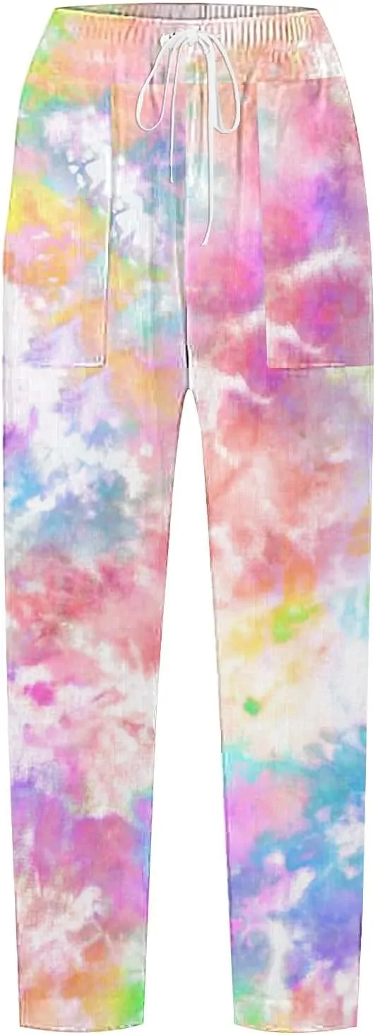 LCMTWX Wide Leg Linen Pants Woman Cotton Linen Elastic Seven Pants Beach Casual Pants Linen Capri Pants 2025 Pants with