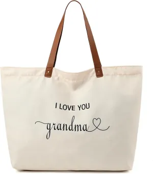 LEMEDE 30L Zip Grocery Bag - Wide Handheld to Reduce Shoulder Pressure,Personalized Minimalist Style Tote Bag,Gift for Women