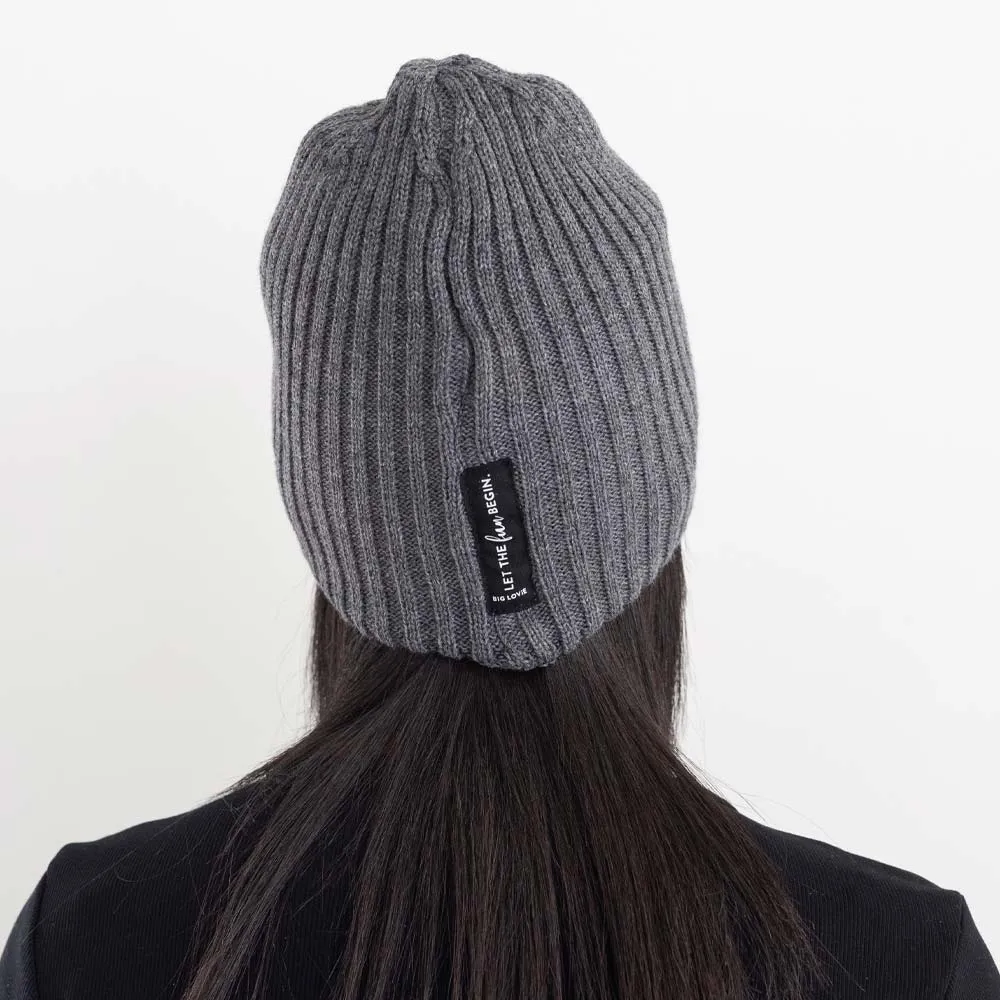 LET THE FUN BEGIN BEANIE | DARK GRAY