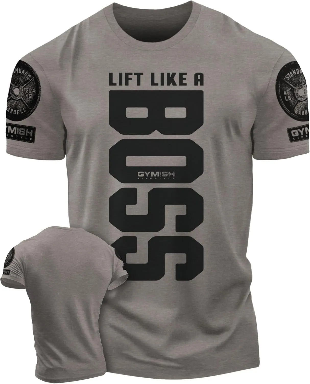 Lift Like a Boss Workout Gym Motivational T-Shirt for Men Funny Tee