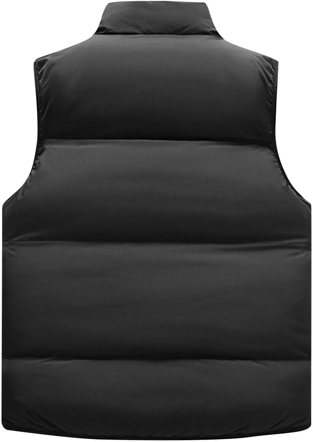 Lightweight Puffer Vest Men Sleeveless Winter Coat Stand Collar Vest Zip Up Down Vest Big and Tall Puffer Vest