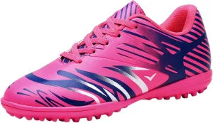 Little Boys Soccer Shoes Firm Ground Youth Soccer Cleats Kids High-Top Football Boots Outdoor Training Sneaker