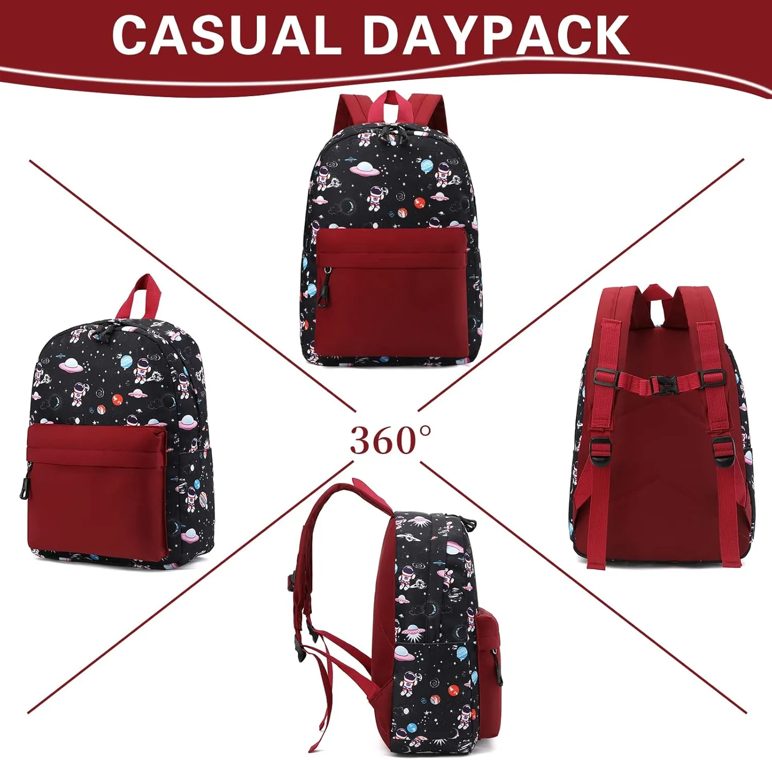 Little Kids Toddler Backpacks for Boys and Girls Preschool Backpack With Chest Strap (Astronaut)