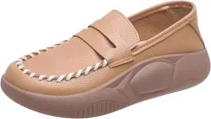 Loafers for Women Comfortable Slip On Business Casual Shoes Soft Muffin Soled Corrective Loafers Orthopedic Walking Shoes for All Occasions: Casual, Work, Party