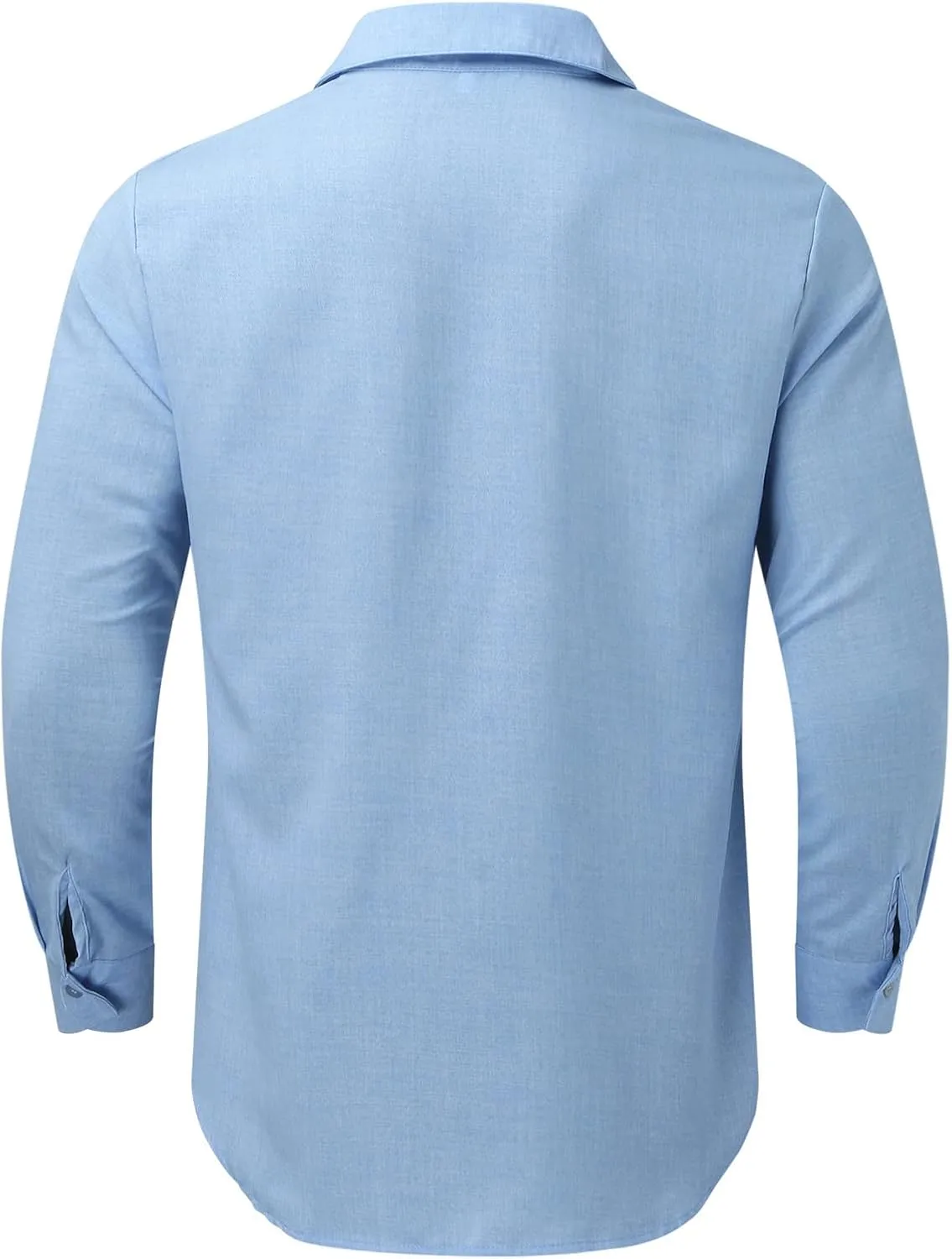 Long Sleeve Shirt Men Lapel Cotton Solid Color Pocket Long Sleeve Shirt Top Long Sleeve Shirt Mens Casual Shirts