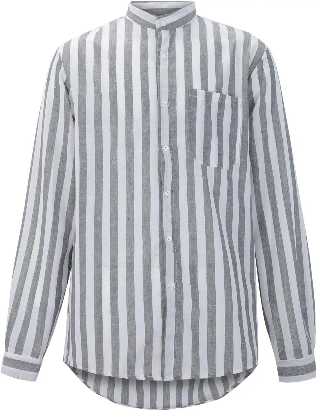 Long Sleeve Shirts for Men Buckle Collar Pocket Long Sleeve Shirt Top Long Sleeve Shirt Mens Dress Shirts Button