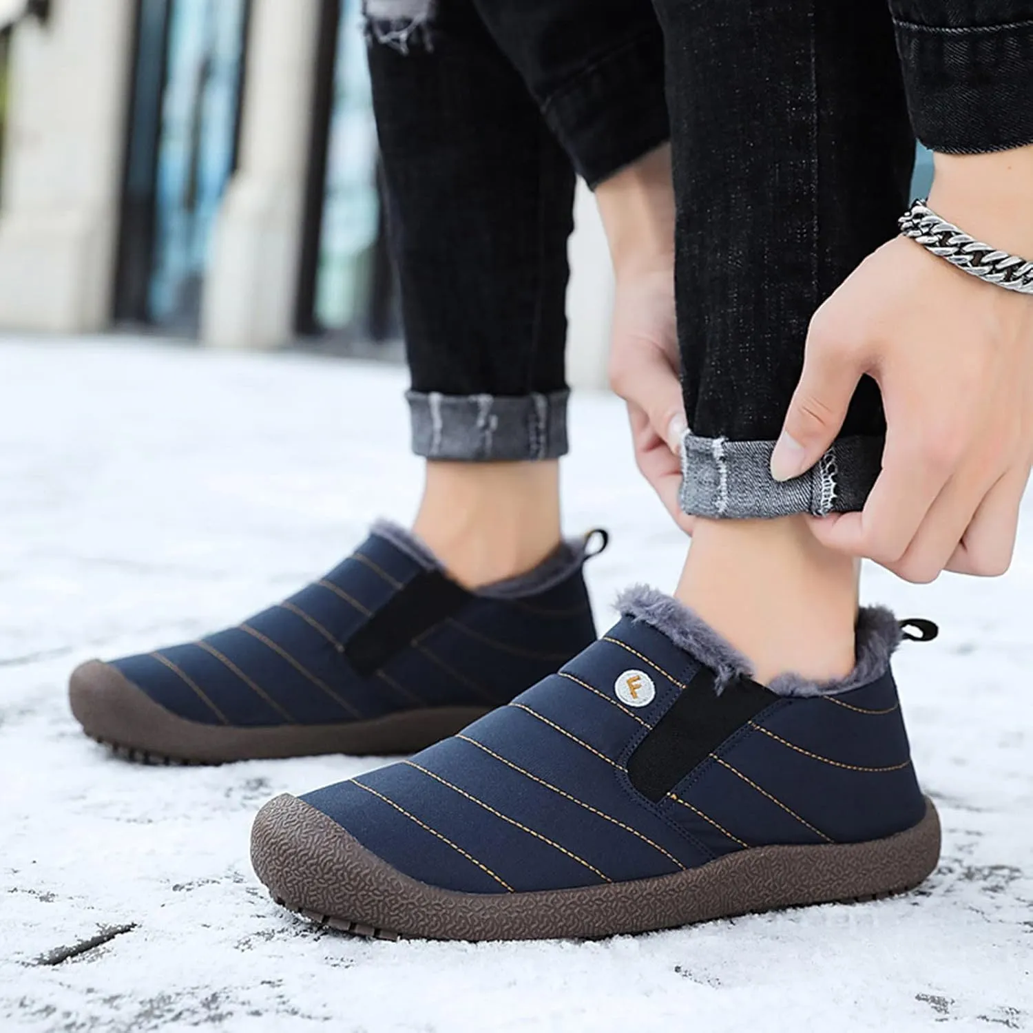 Long Winter Boots for Women 2023 Trendy Womens Black Winter Snow Boots Black Winter Work Boots for Woman Waterproof Non Slip Work Boots for Women Botas De Hule Para Mujer De Trabajo Para Frio