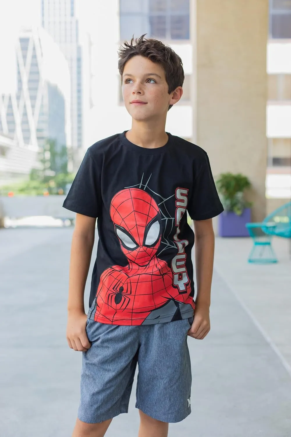 Marvel Spider-Man 4 Pack Pullover T-Shirts Toddler to Big Kid