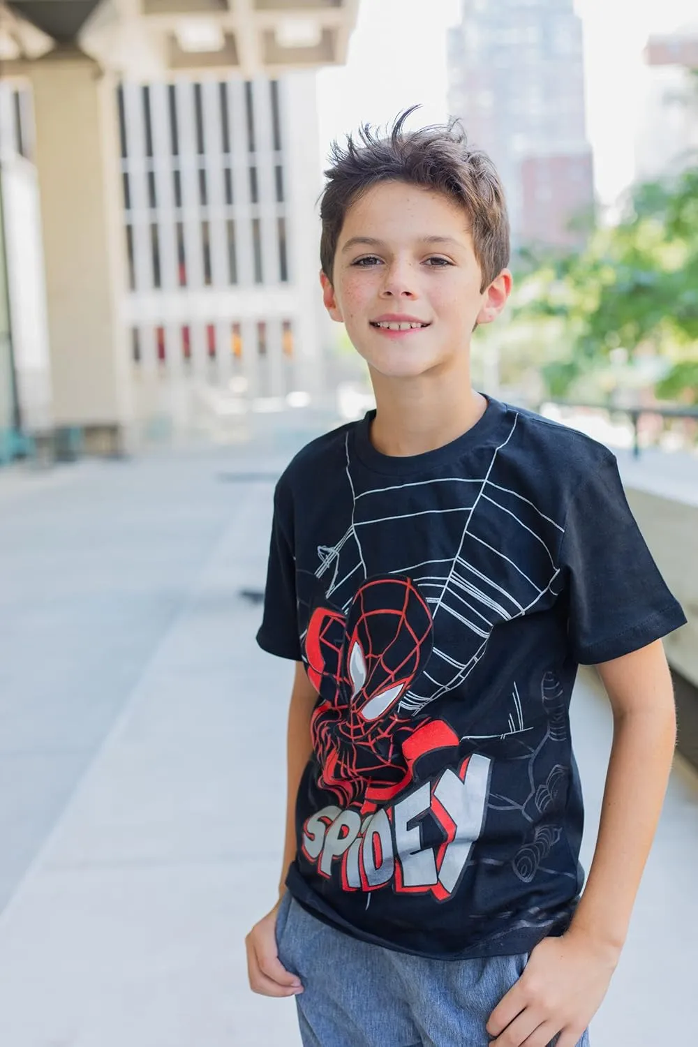 Marvel Spider-Man 4 Pack Pullover T-Shirts Toddler to Big Kid