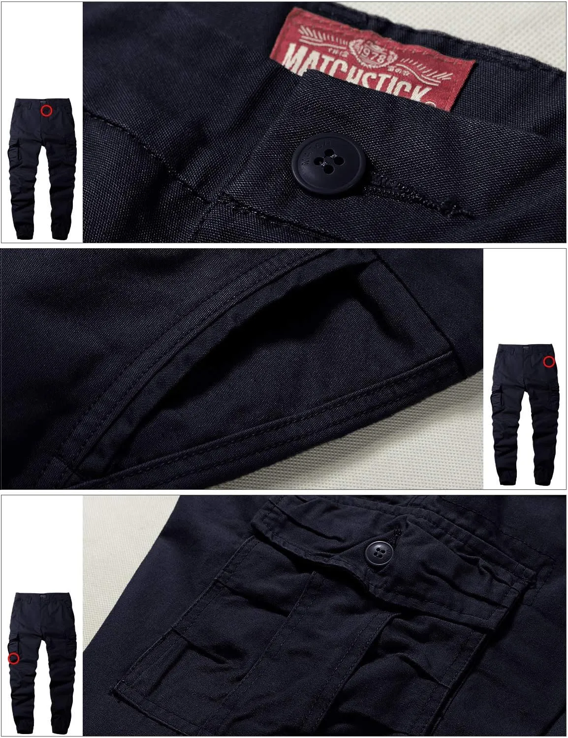 Match Mens Twill Jogger Pants