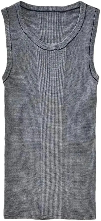 Men Summer Vest Ribbed Tank Top Men's Knitted Summer Vest Sleeveless Tops Casual Activewear Fitness Gym