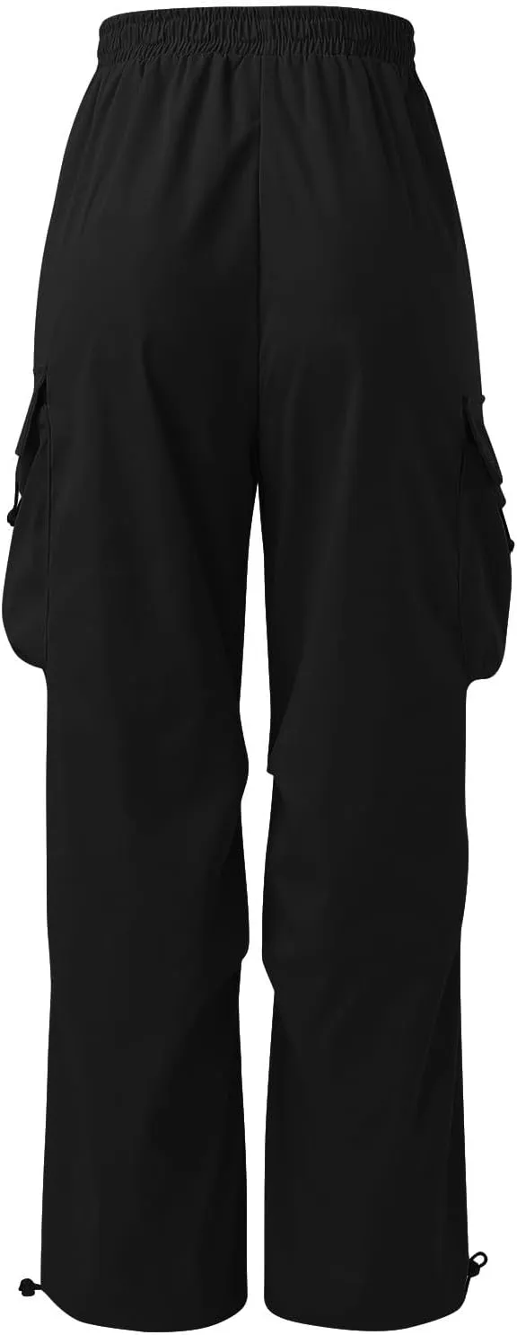 Men's Baggy Cargo Pants Casual Parachute Pant Cotton Loose Fit Harem Joggers with Multiple Pockets