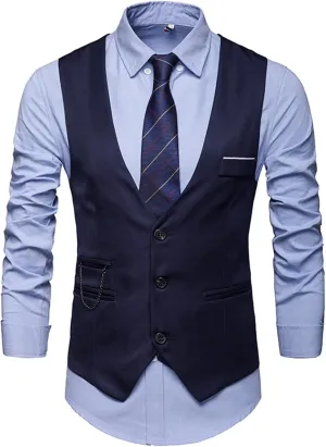Mens Black Vest V Neck Pocket Retro Color Vest Blouse With Button White Vest Work Vest For Men Black Mens Vests