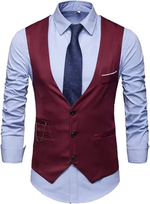 Mens Black Vest V Neck Pocket Retro Color Vest Blouse With Button White Vest Work Vest For Men Black Mens Vests