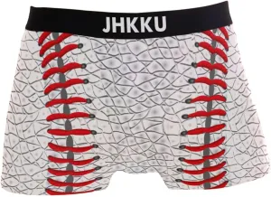 Men's Boxer Briefs White Leather Baseball Texture Boxer Shorts Soft Comfort Trunk Underwear for Men No Fly