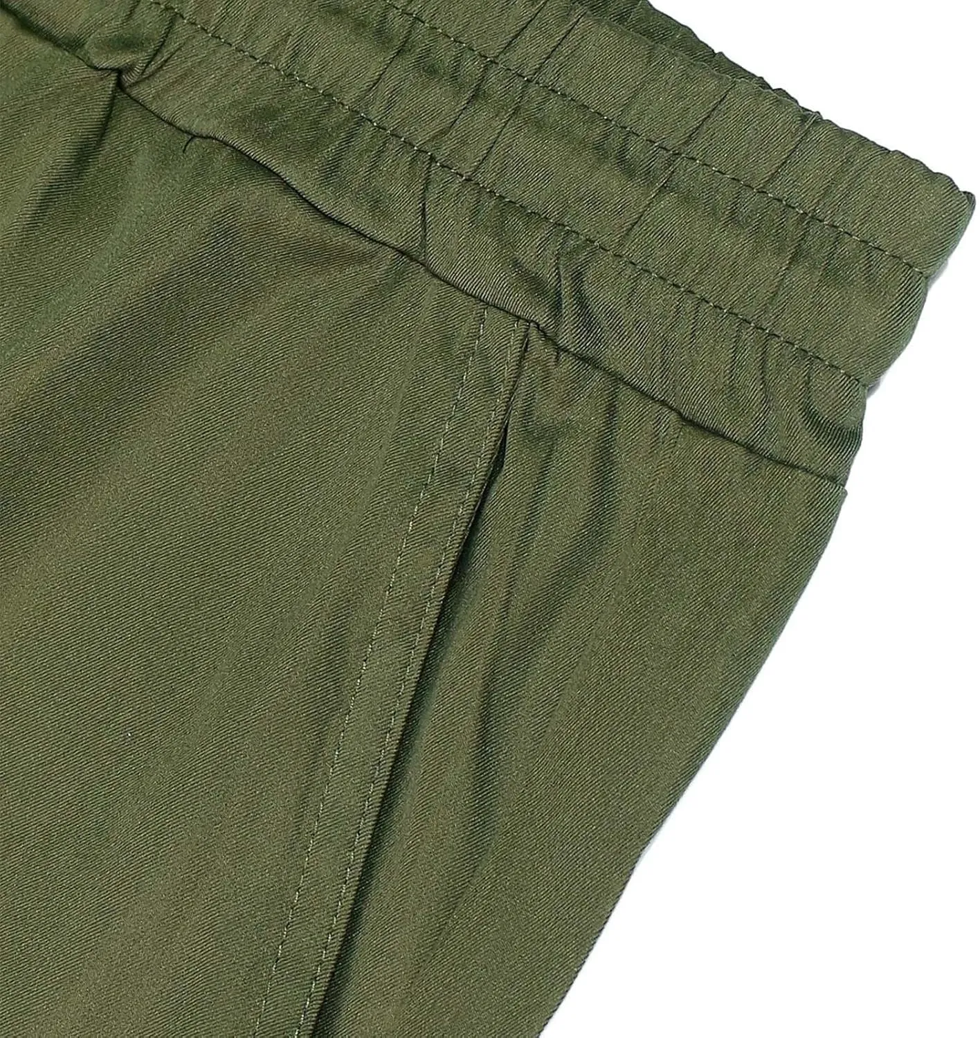 Mens Cargo Pants Baggy Casual Twill Hiking Work Shorts Summer Lightweight Workout Shorts Drawstring Short Pants