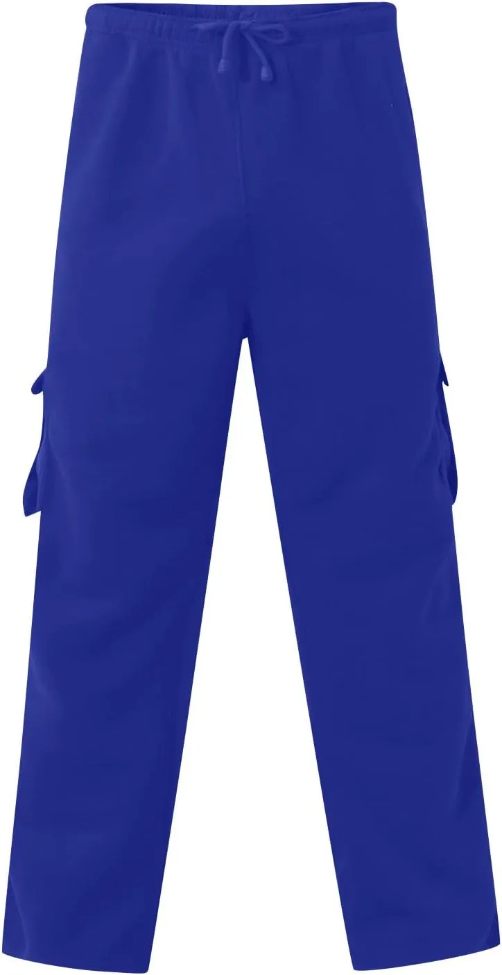 Mens Cargo Pants Loose Fit Cargo Pants Baggy Fit Casual Pants Elastic Waist Drawstring Trousers with Pockets