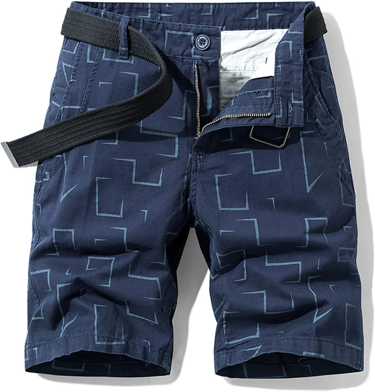 Mens Cargo Shorts Slim Fit Casual Work Shorts Summer Outdoor Fishing Hiking Shorts Lightweight Short Pants