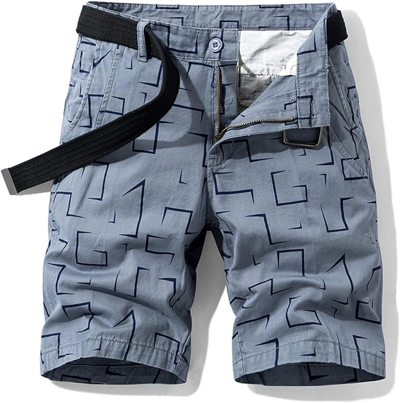 Mens Cargo Shorts Slim Fit Casual Work Shorts Summer Outdoor Fishing Hiking Shorts Lightweight Short Pants