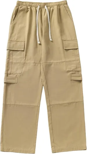 Mens Casual Pants Relaxed Fit,Casual Pants Elastic Waistband with Adjustable Mens Joggers Mens Yoga Pants