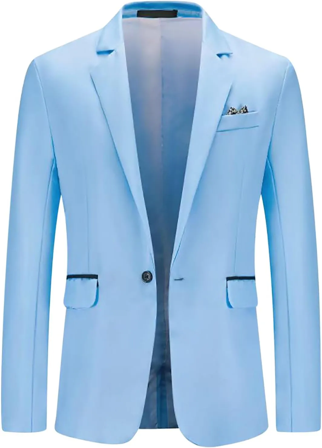 Mens Casual Suit Blazer Jackets Lightweight Sports Coat One Button Notched Lapel Slim Fit Business Stylish Blazers