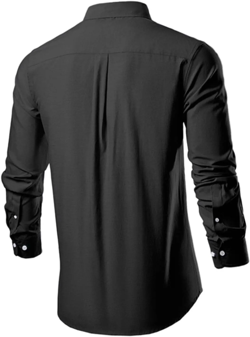 Mens Dress Shirts Fashion Long Sleeve Button Down Shirt Casual Slim Fit Lapel Oxford Shirt Business Work Blouses