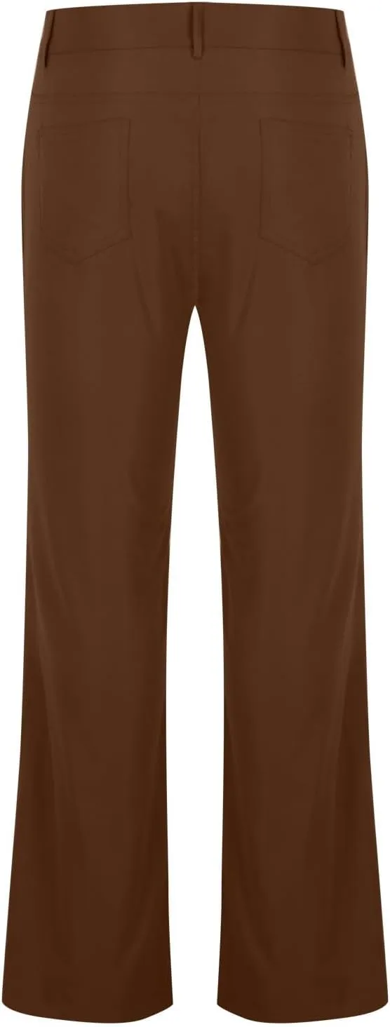 Men's Flared Pants Vintage Streetwear Performance Pants Button Down Zipper Party Pants Baggy Relaxed Trousers