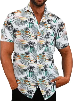 Mens Funny Hawaiian Shirts Button Down Shirts Mens Hawaiian Shirts Beach Floral Hawaiian Shirt for Men Short Sleeve