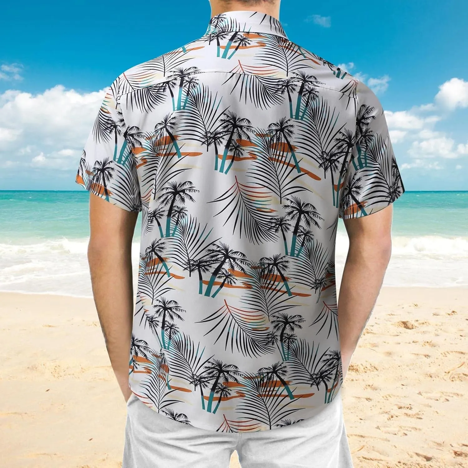 Mens Funny Hawaiian Shirts Button Down Shirts Mens Hawaiian Shirts Beach Floral Hawaiian Shirt for Men Short Sleeve