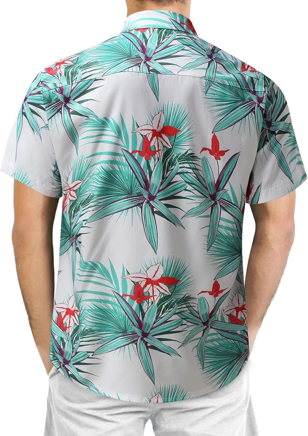 Mens Funny Hawaiian Shirts Button Down Shirts Mens Hawaiian Shirts Beach Floral Hawaiian Shirt for Men Short Sleeve