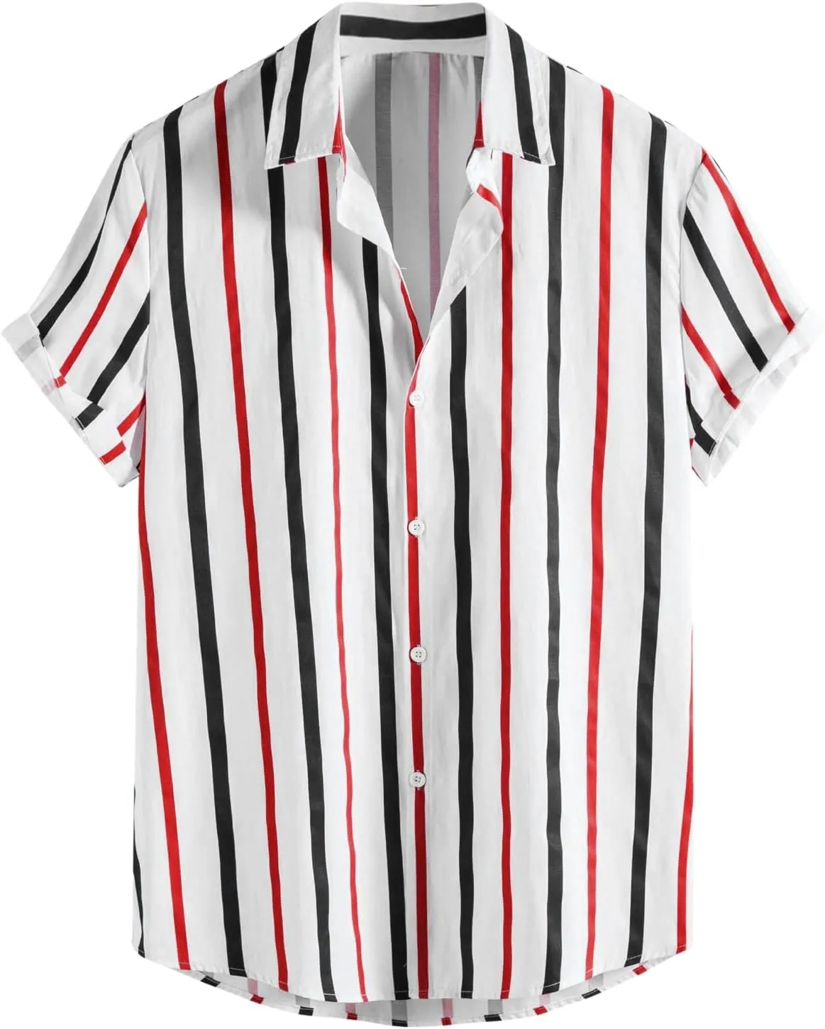 Mens Funny Hawaiian Shirts Casual Mens Bowling Shirt Print Shirts Short Sleeve Casual Button Shirt Loose Beach Shirts