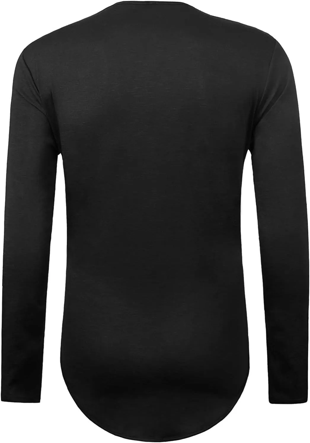 Mens Hipster Hip Hop Longline Crewneck T-Shirt