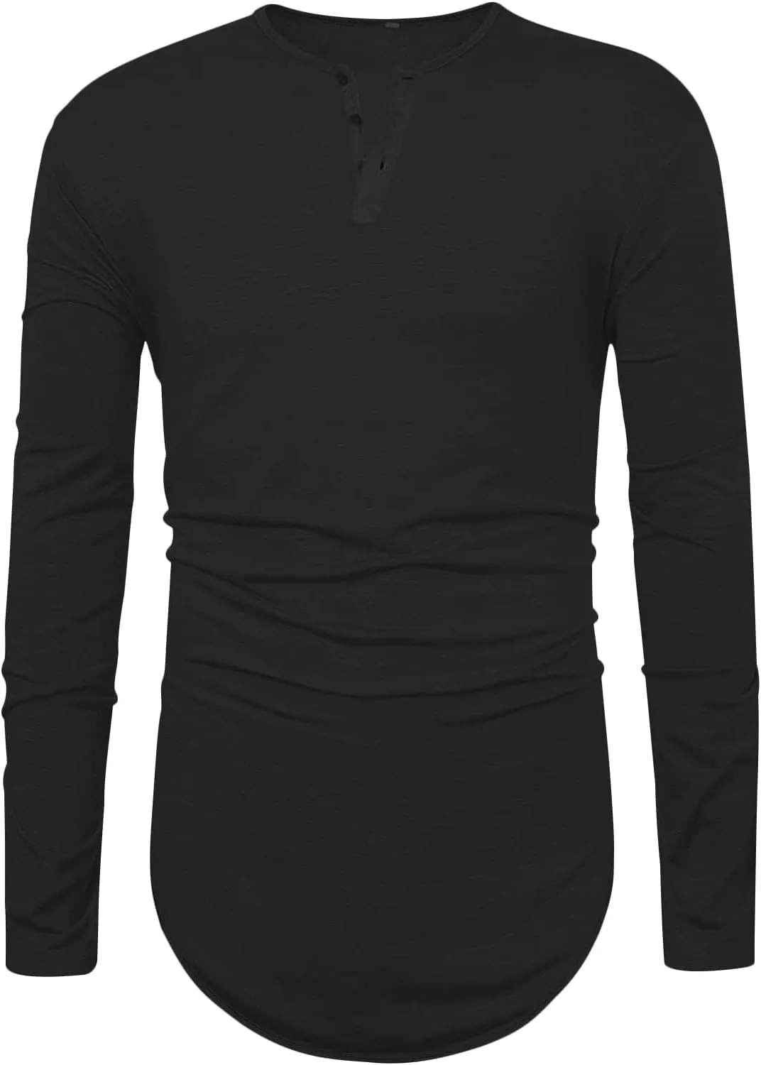 Mens Hipster Hip Hop Longline Crewneck T-Shirt