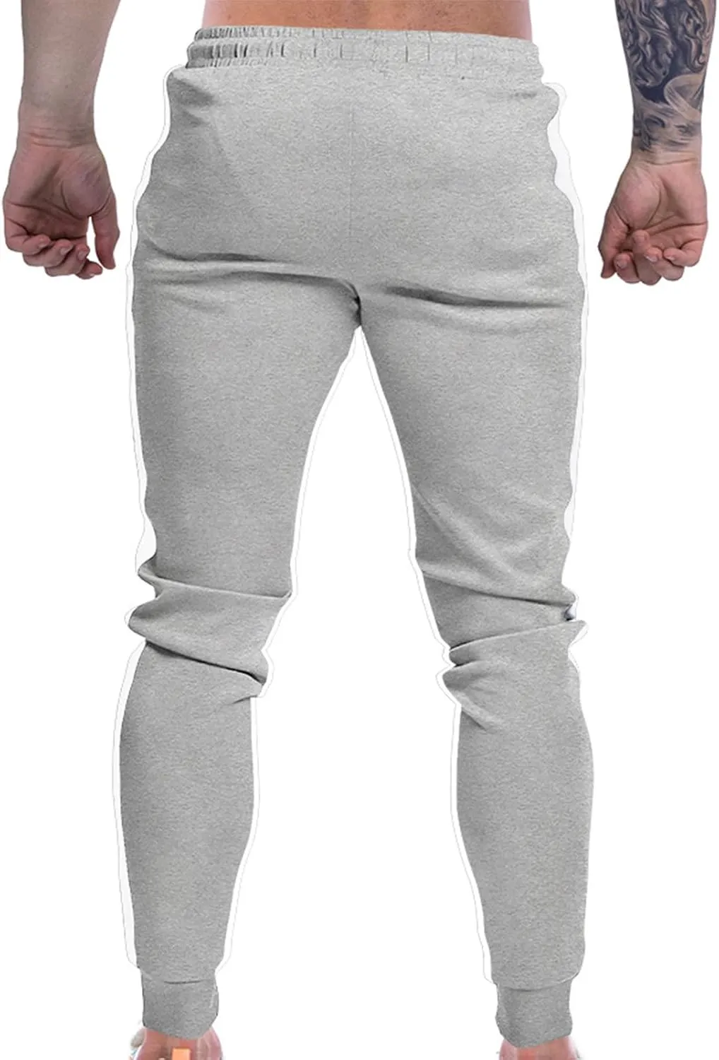 Mens Joggers Striped Trousers Casual Cotton Pants Athletic Drawstring Sweatpants Tracksuit Bottoms Yoga Trouser