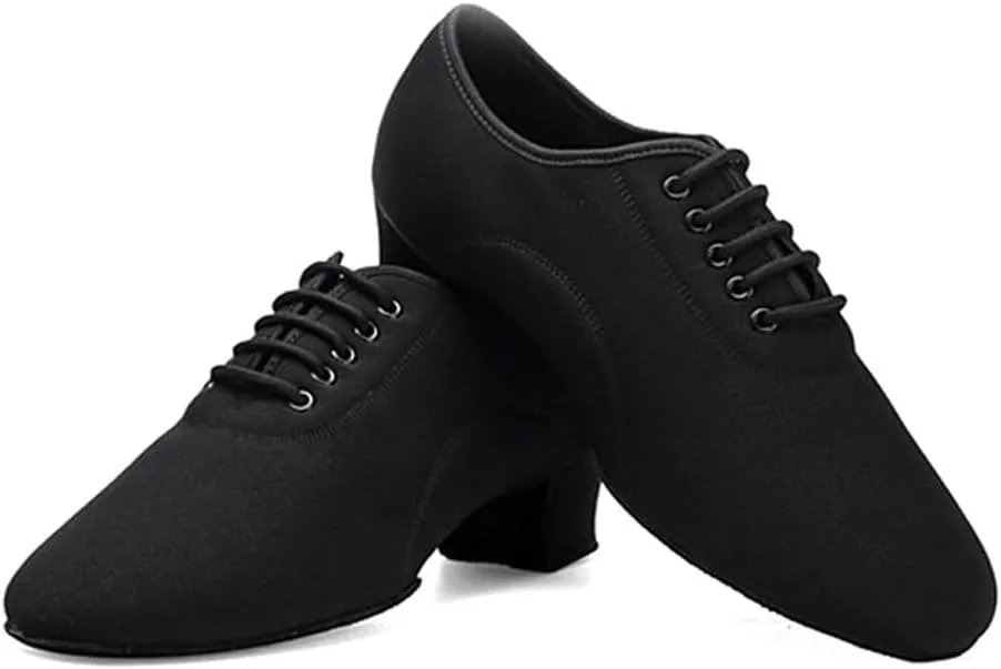 Men's Latin Dance Shoes, Professional Ballroom Tango Waltz Performance Shoes 1" Inch Standard Heel Modern Dancing Shoes for Male