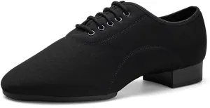 Men's Latin Dance Shoes, Professional Ballroom Tango Waltz Performance Shoes 1" Inch Standard Heel Modern Dancing Shoes for Male
